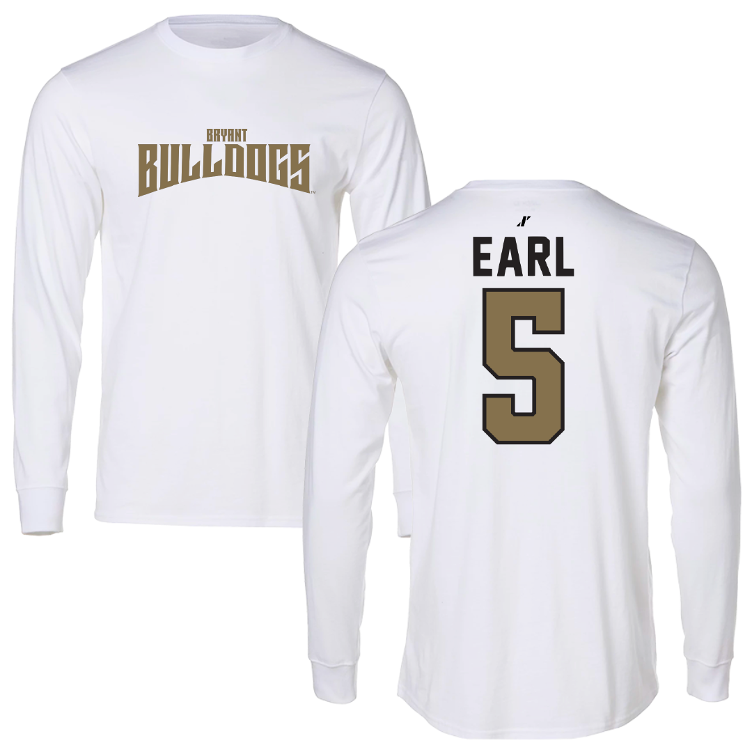 Bryant University Football White Classic Long Sleeve - #5 Joshua Earl