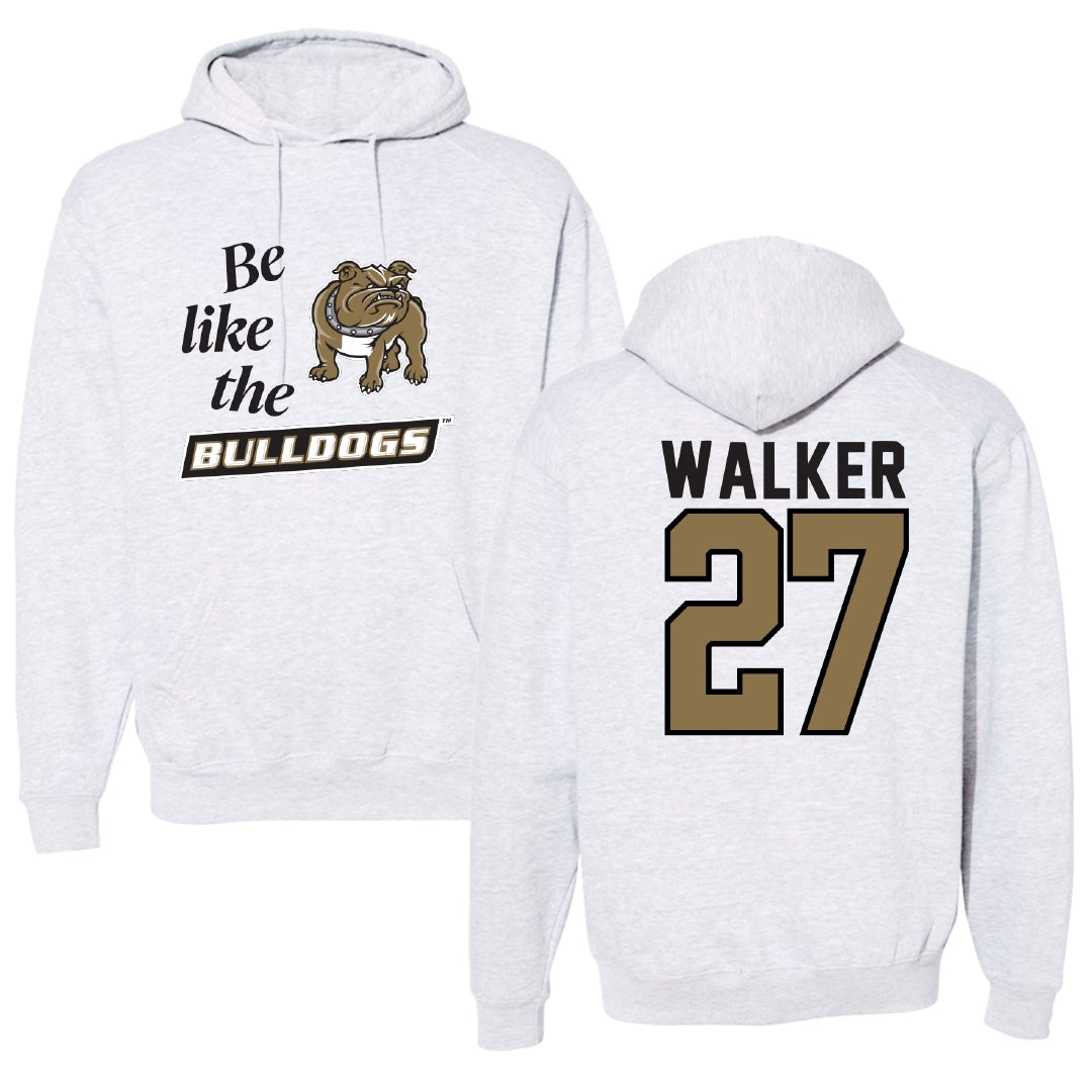 Bryant University Football Light Gray Be Like Us Hoodie - #27 Dedric Walker