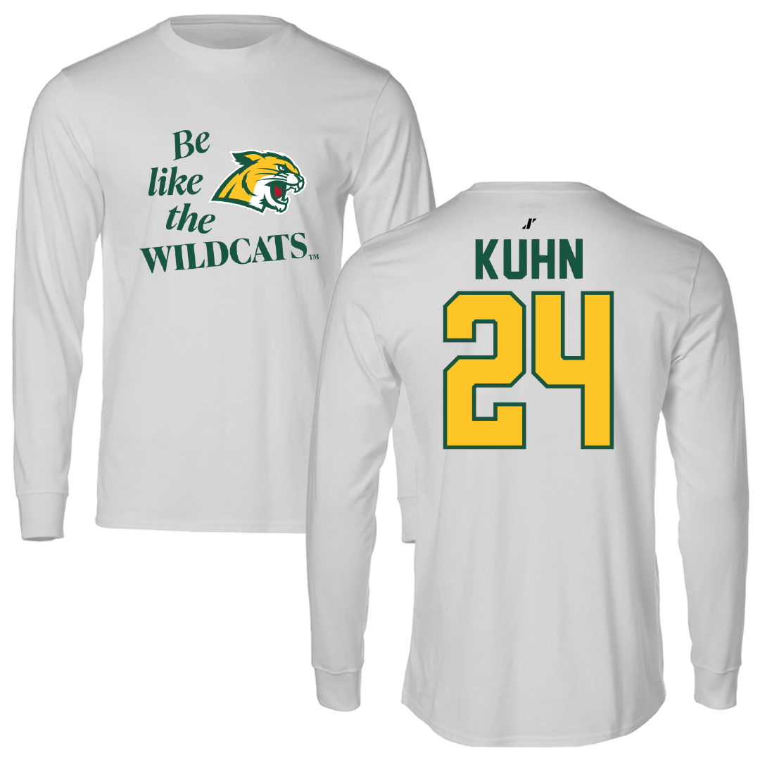 Northern Michigan University Basketball Light Gray Be Like Us Long Sleeve - #24 Makaylee Kuhn