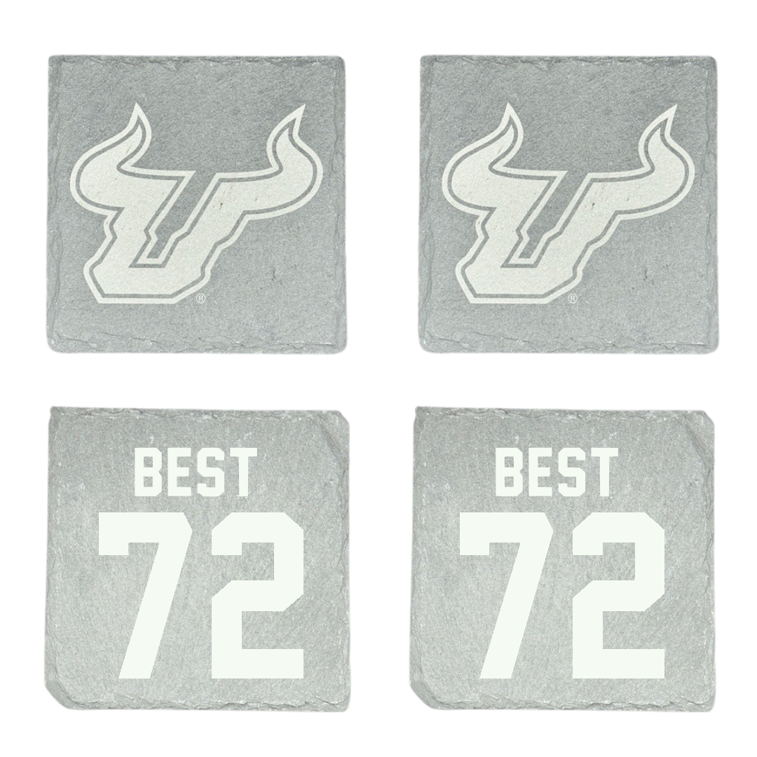 University of South Florida Football Stone Coaster (4 Pack)  - #72 Cole Best