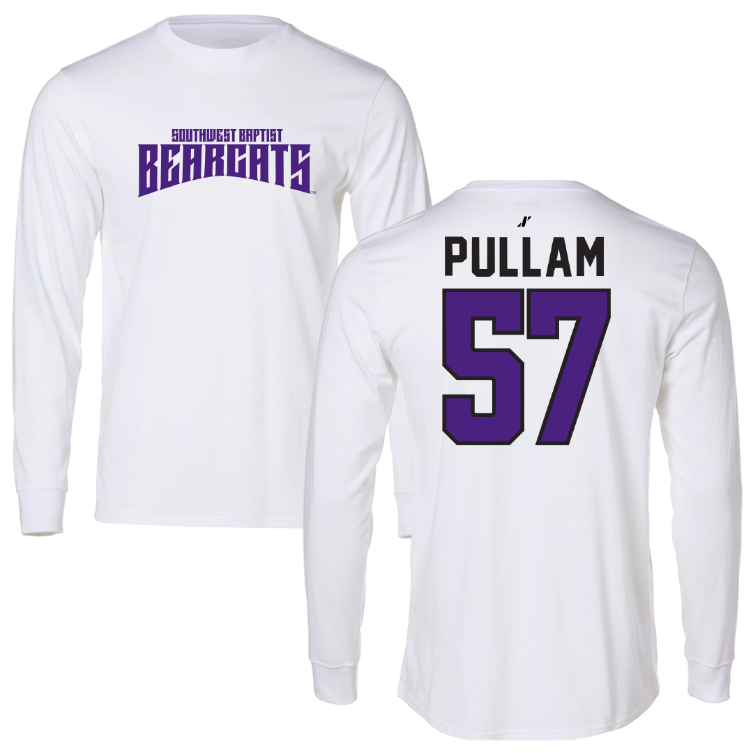 Southwest Baptist University Football White Classic Performance Long Sleeve - #57 Landon Pullam