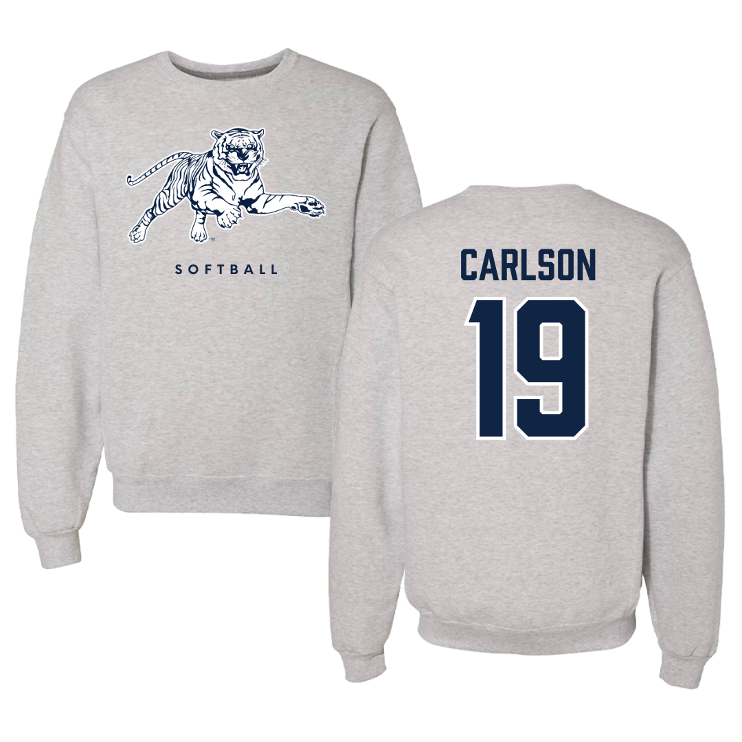 Jackson State University Softball Gray Crewneck - #19 Kristina Carlson