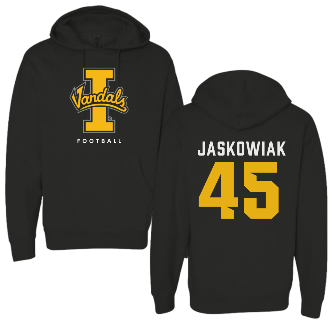 University of Idaho Football Black Vandals Hoodie - #45 Mitchel Jaskowiak