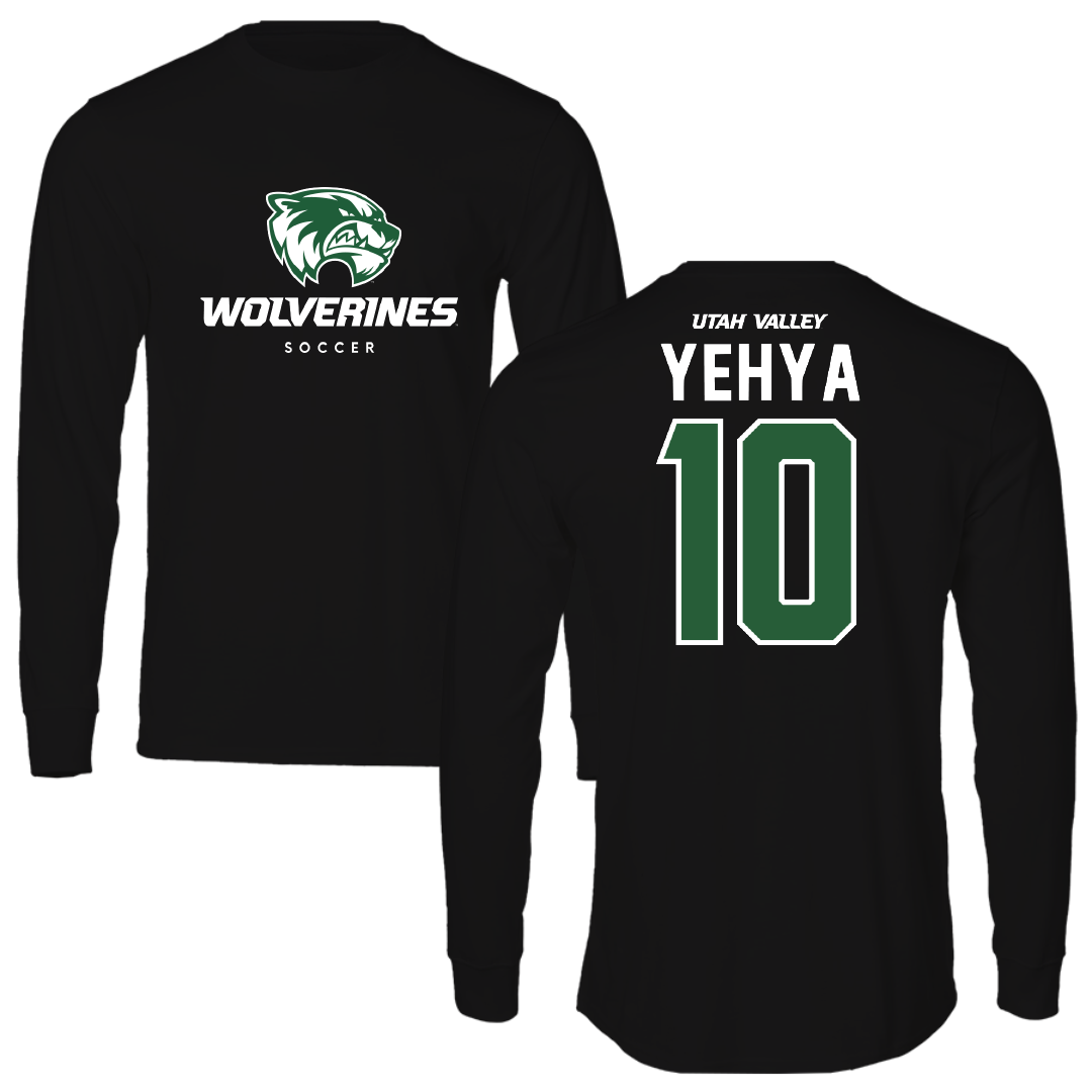 Utah Valley University Soccer Black Performance Long Sleeve - #10 Omar Yehya