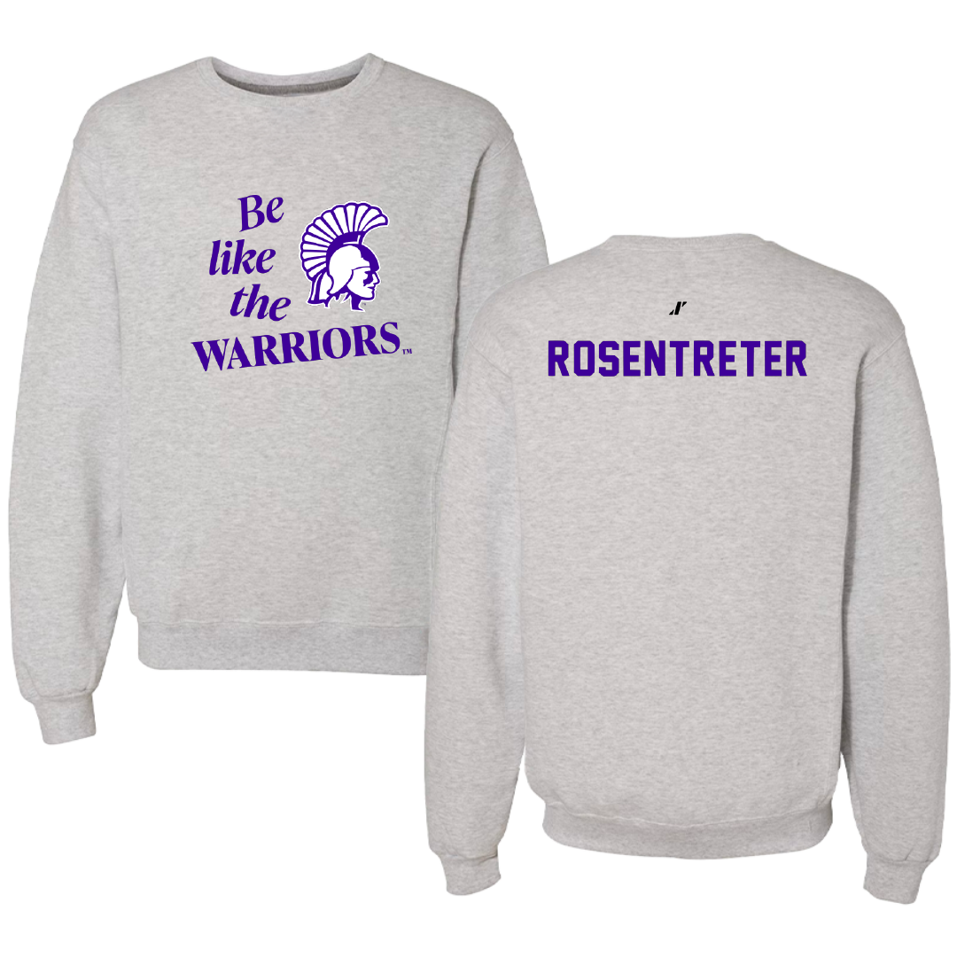 Winona State University Tennis Light Gray Be Like Us Crewneck - Halle Rosentreter