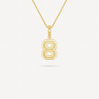 Gold Presidents Pendant and Chain - #8 Greg Gaines III
