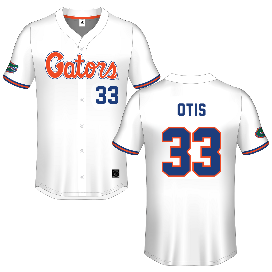 University of Florida White Button-Down Jersey - #33 Korbe Otis