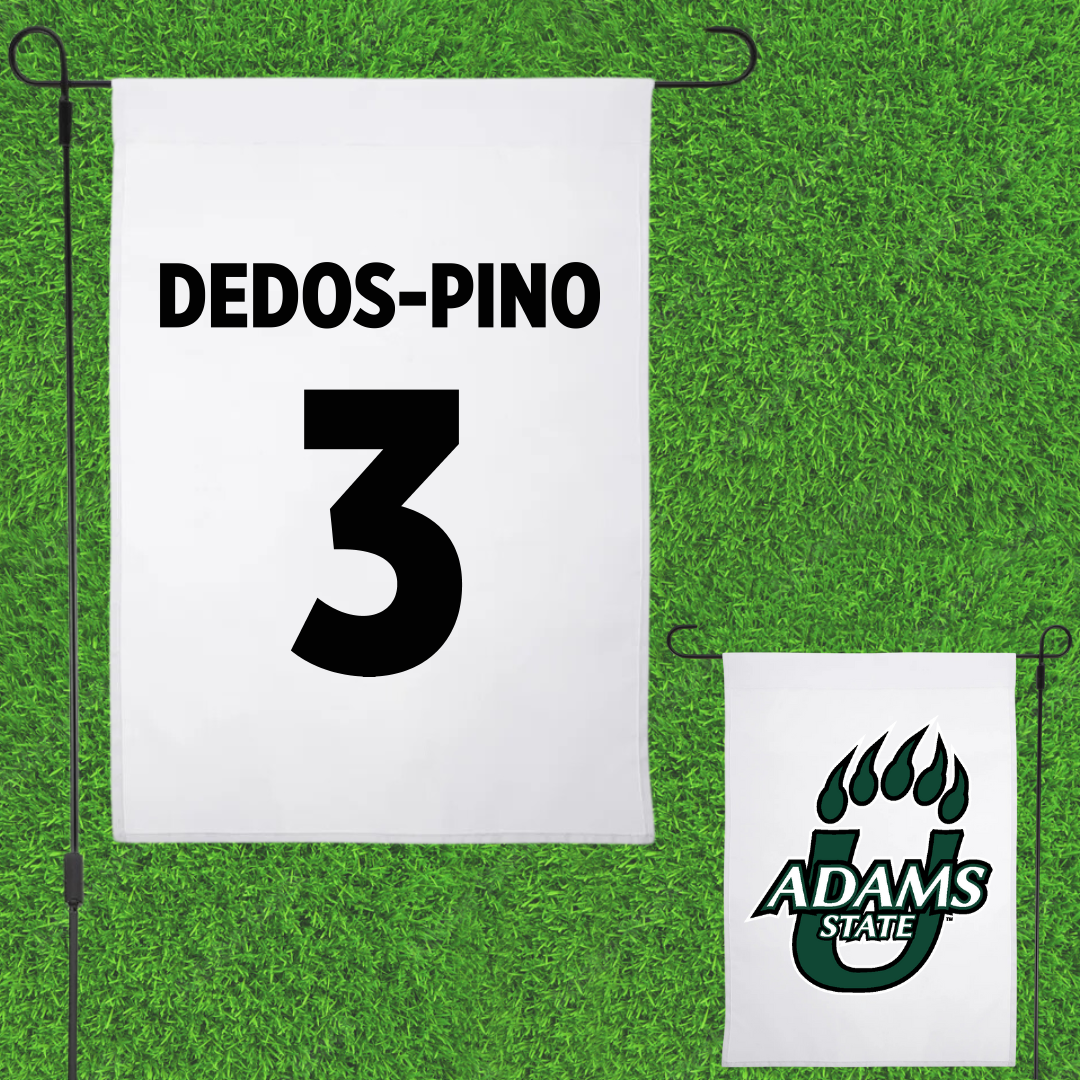 Adams State University Soccer White Garden Flag - #3 Yarelis Dedos-Pino