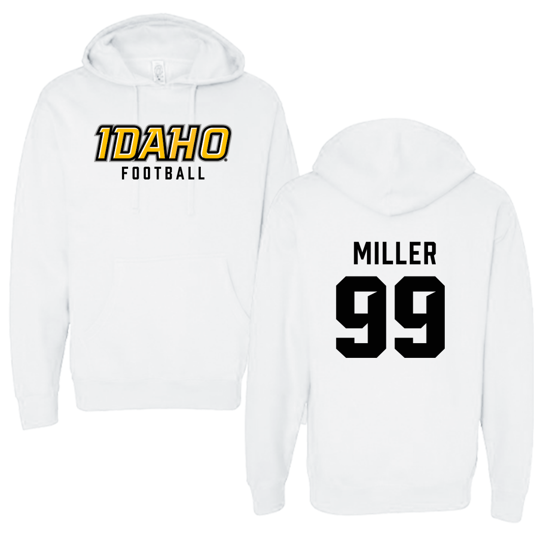University of Idaho Football White Idaho Hoodie - #99 Trevor Miller