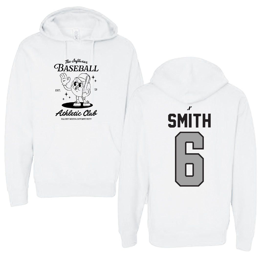 Baseball White Influxer Athletic Club Hoodie - #6 Noah Smith