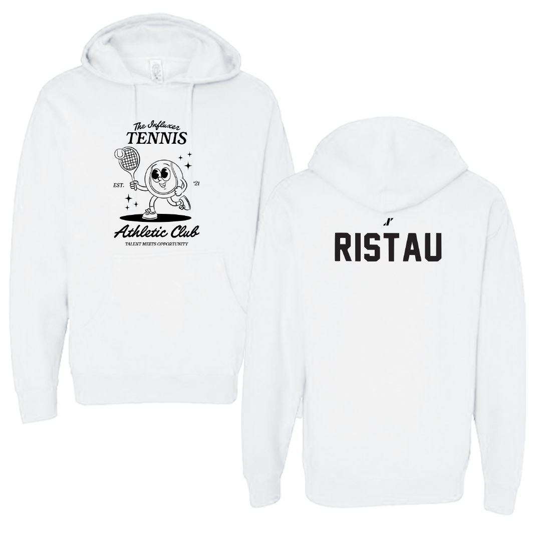 Tennis White Influxer Athletic Club Hoodie - Lainy Ristau