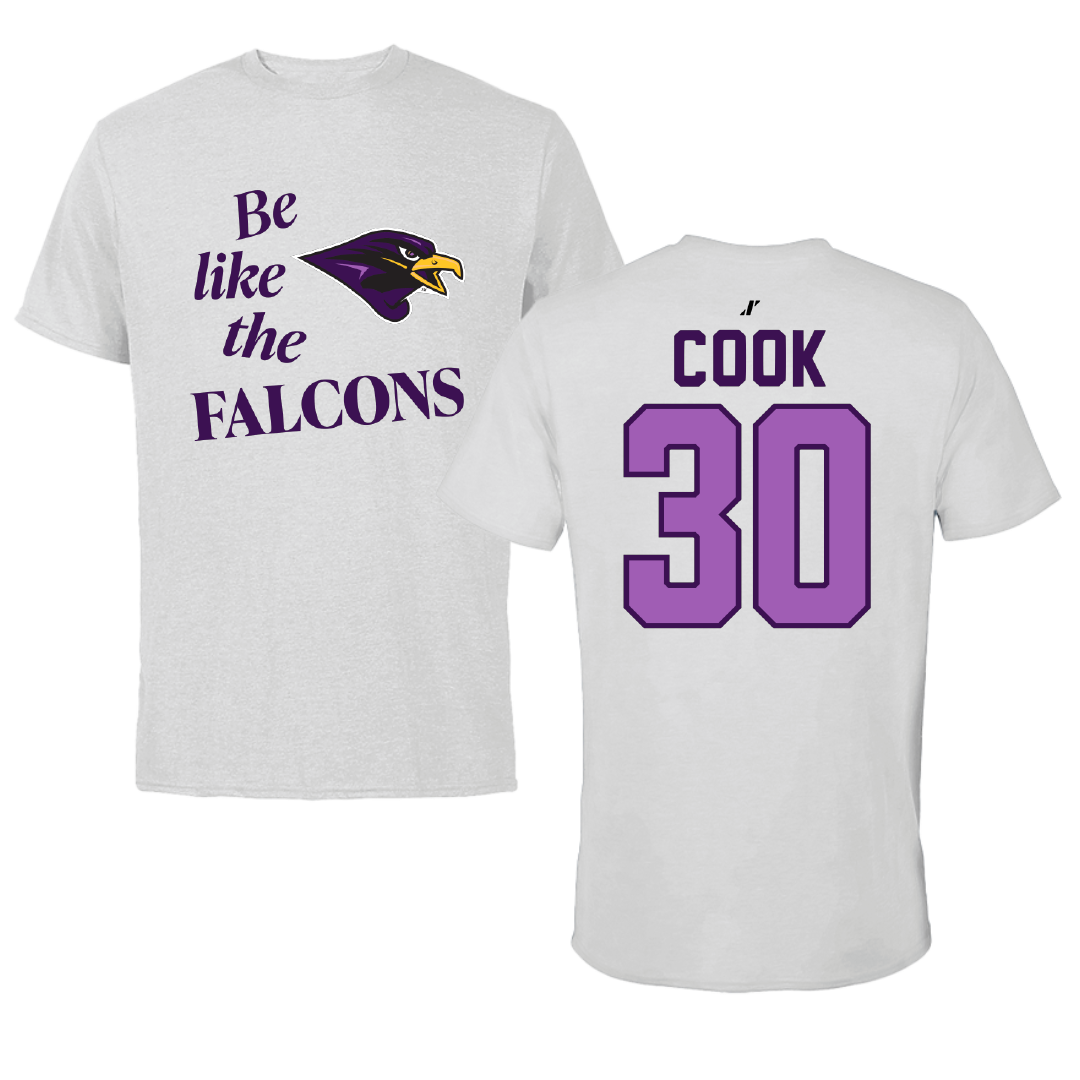University of Montevallo Basketball Light Gray Be Like Us Performance Tee - #30 Savannah Cook
