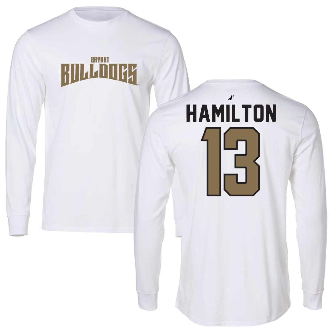 Bryant University Football White Classic Long Sleeve - #13 Kaden Hamilton