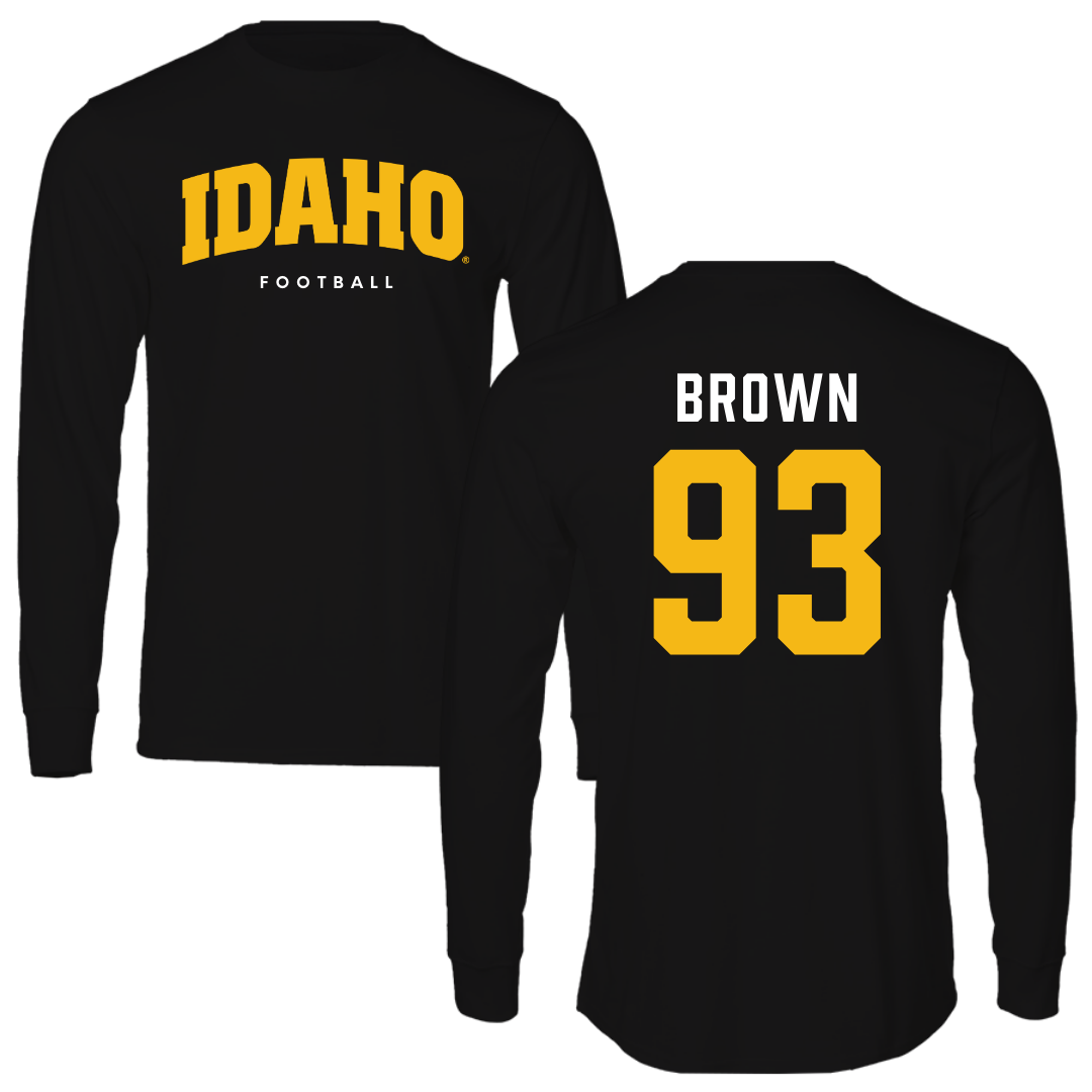 University of Idaho Football Black Long Sleeve - #93 Sam Brown