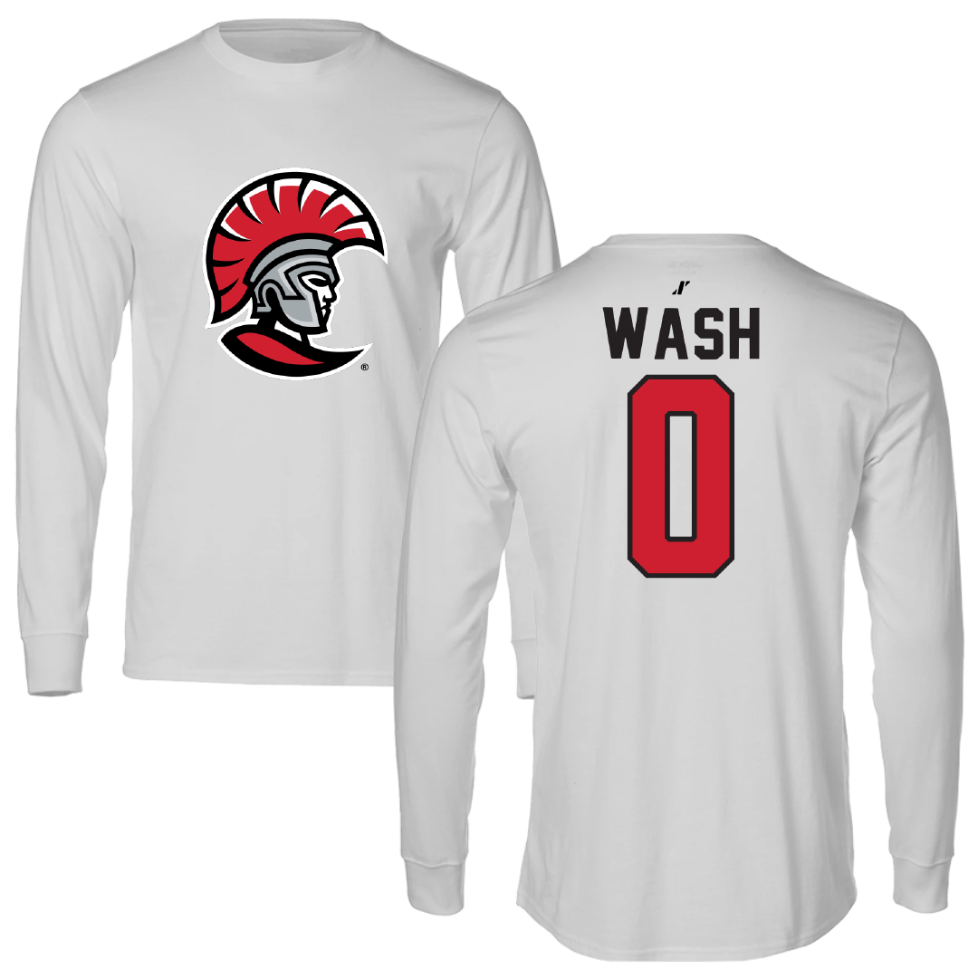 University of Tampa Baseball Light Gray Performance Long Sleeve - #0 Logan Wash