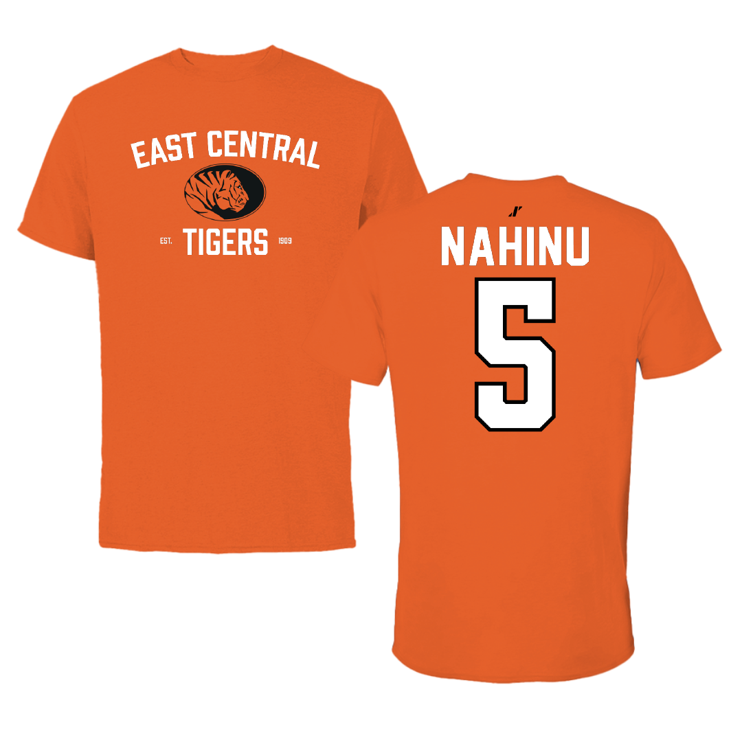 East Central University Volleyball Orange General Tee - #5 Angel Nahinu