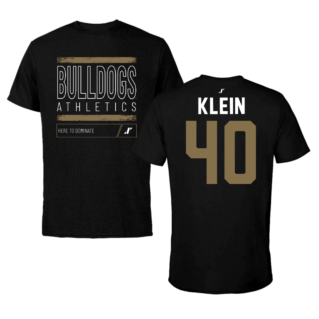Bryant University Lacrosse Black Dominate Tee - #40 Sam Klein