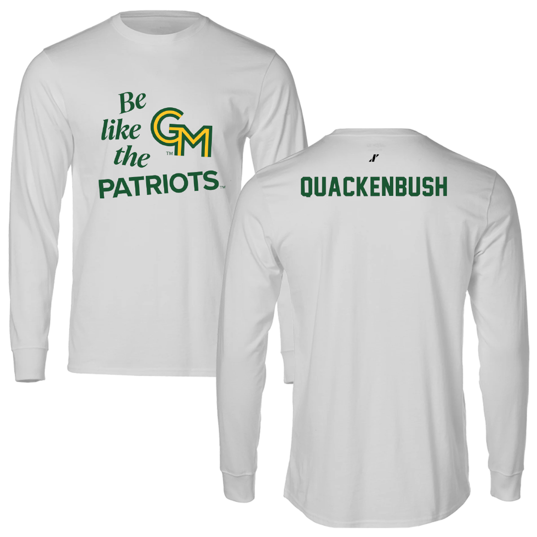 George Mason University Swimming & Diving Light Gray Be Like Us Performance Long Sleeve - Matt Quackenbush