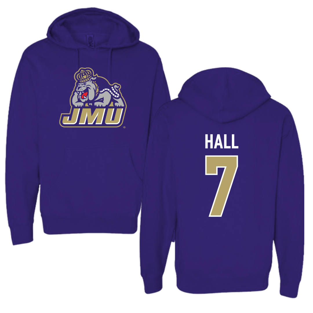 James Madison University Softball Purple Hoodie - #7 Jasmine Hall