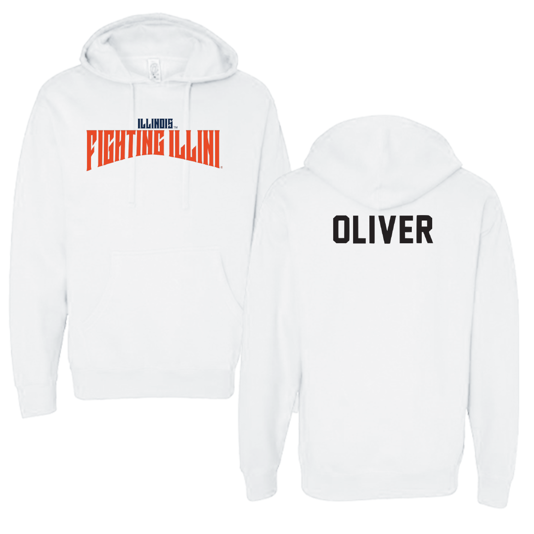 University of Illinois TF and XC White Classic Hoodie - Ashley Oliver