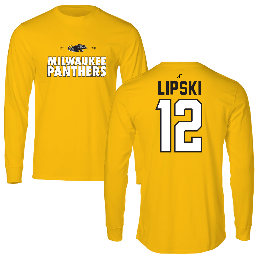 University of Wisconsin-Milwaukee Volleyball Gold General Performance Long Sleeve - #12 Bella Lipski