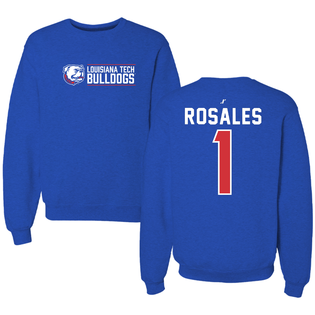 Louisiana Tech University Bowling Blue General Crewneck - #1 Patricia Rosales