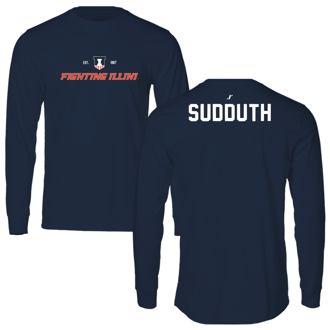 University of Illinois TF and XC Navy General Long Sleeve - Tyler Sudduth