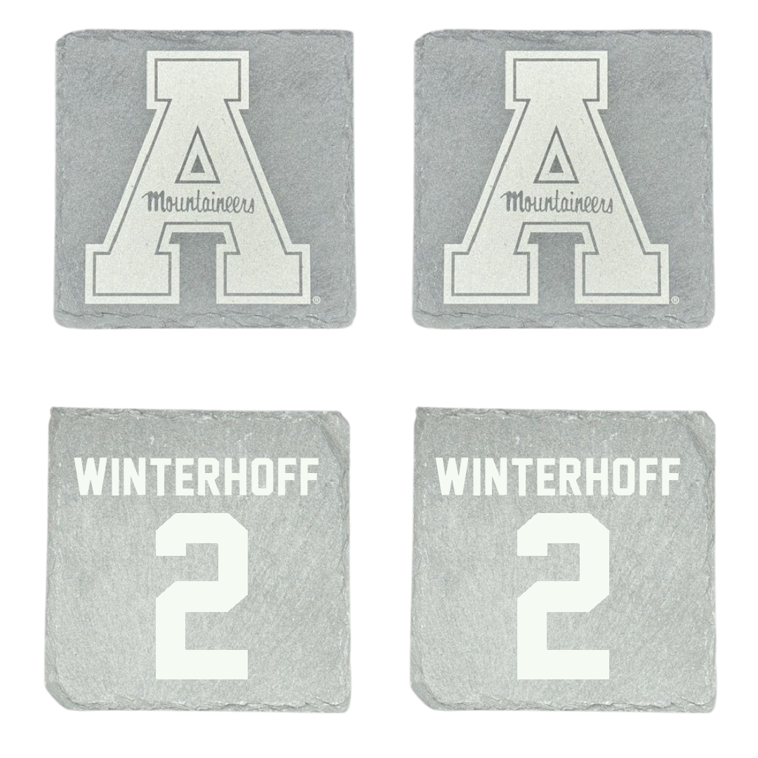 Appalachian State University Volleyball Stone Coaster (4 Pack)  - #2 Maya Winterhoff