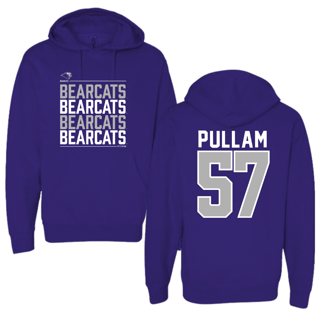 Southwest Baptist University Football Purple General Hoodie - #57 Landon Pullam