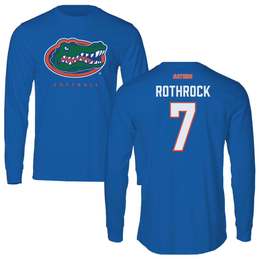 University of Florida Softball Blue Mascot Performance Long Sleeve - #7 Keagan Rothrock