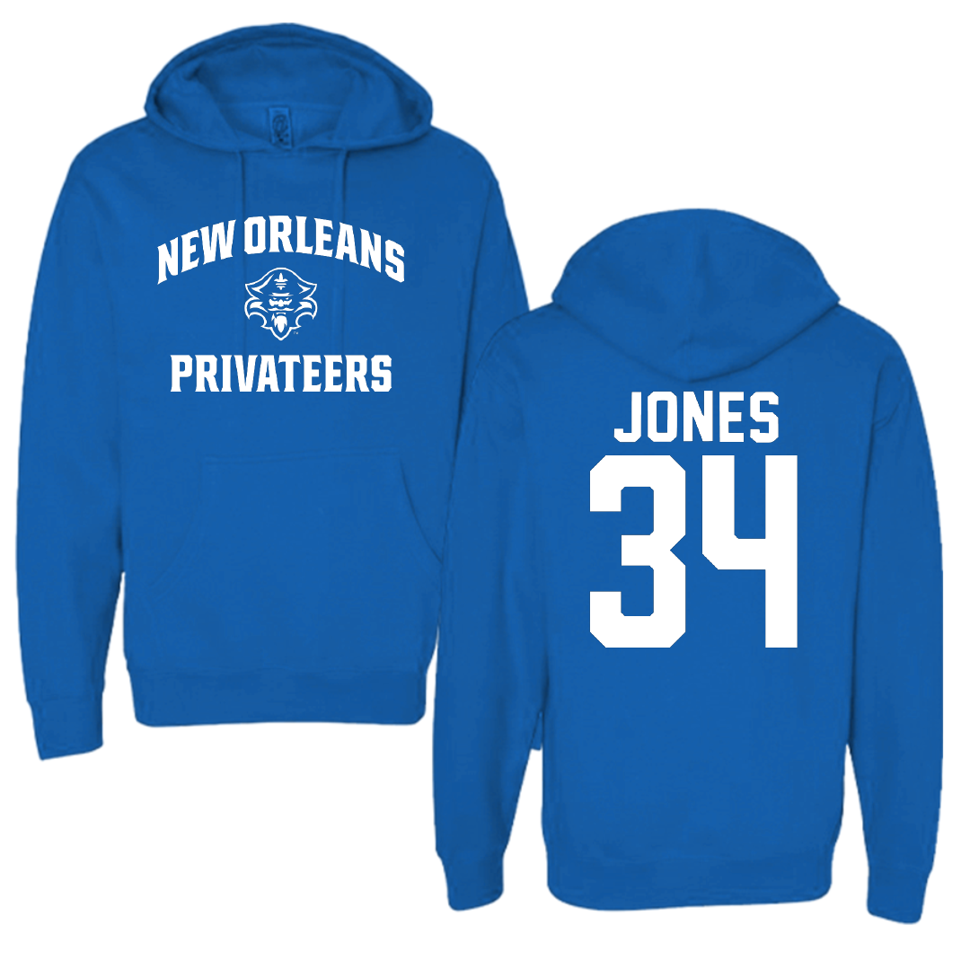 University of New Orleans Baseball Blue General Hoodie - #34 Skylar Jones