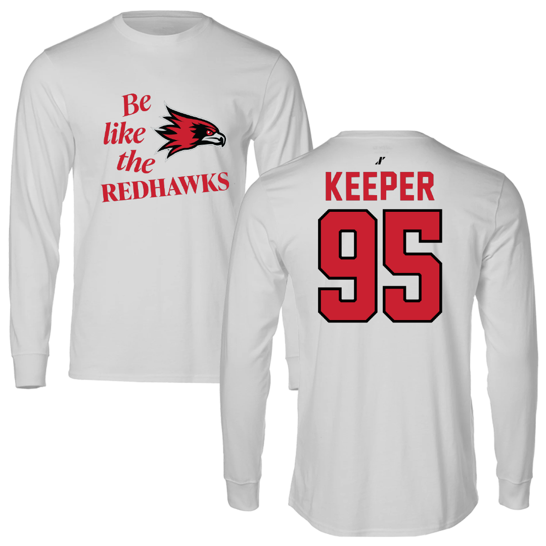 Southeast Missouri State University Football Light Gray Be Like Us Performance Long Sleeve - #95 Sam Keeper