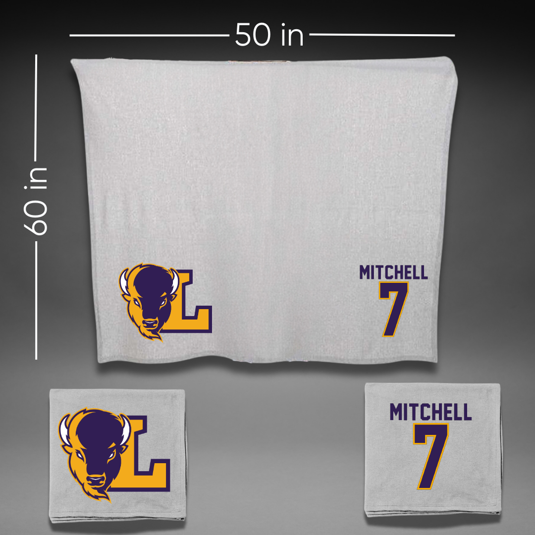 Lipscomb University Baseball Gray Blanket - #7 Joey Mitchell
