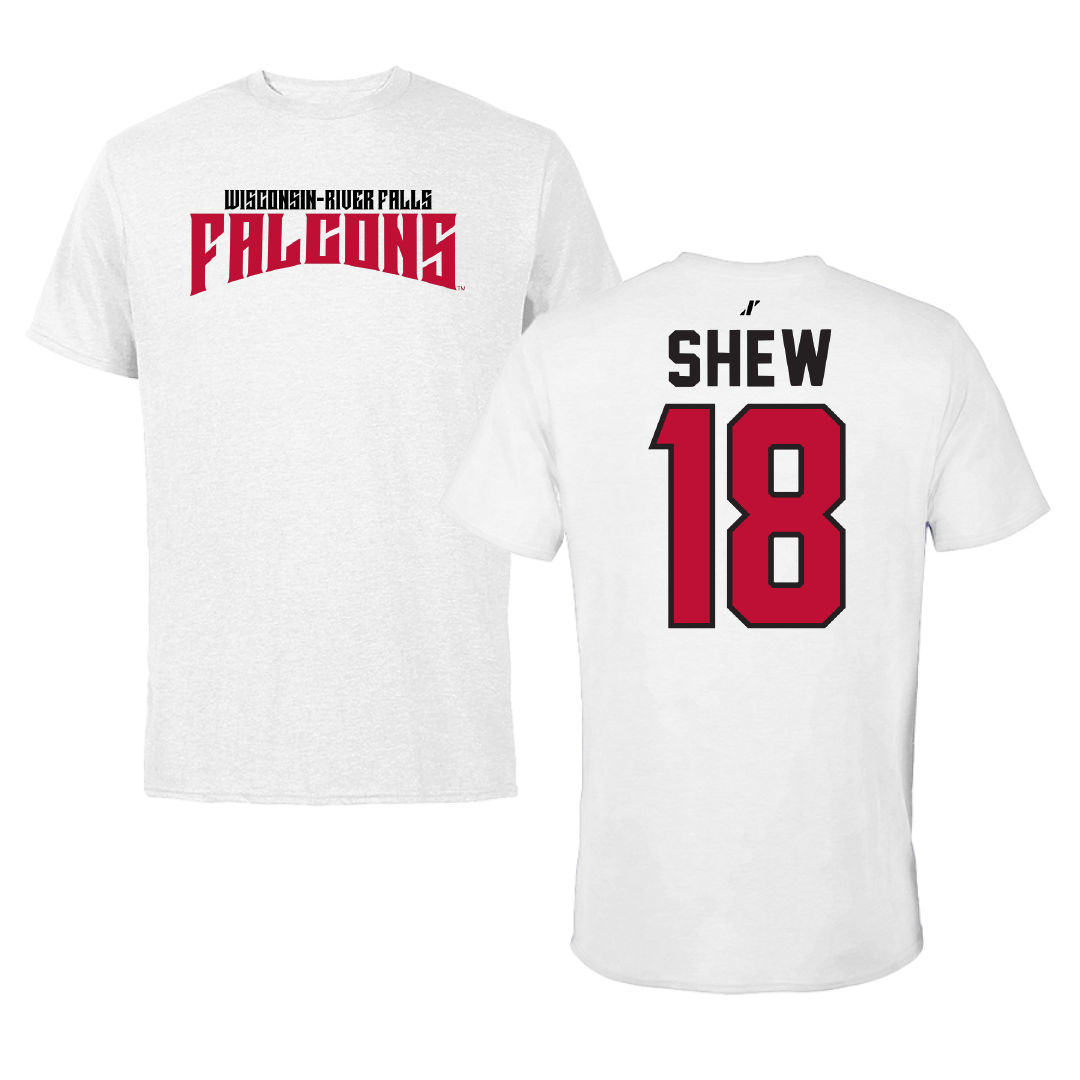 University of Wisconsin-River Falls Soccer White Classic Tee - #18 Madyson Shew
