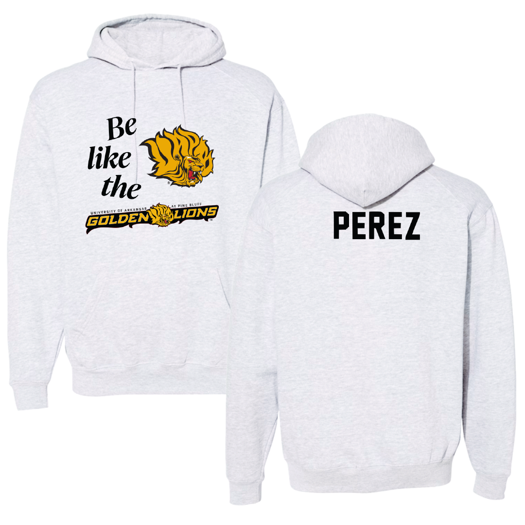 University of Arkansas-Pine Bluff Golf Light Gray Be Like Us Hoodie - Angel Perez
