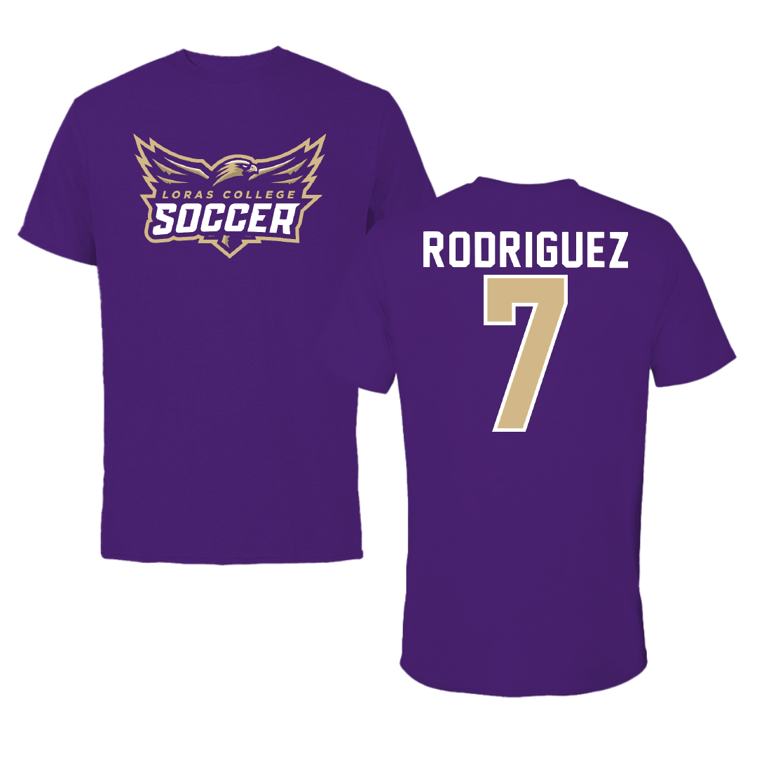 Loras College Soccer Purple Soccer Tee - #7 Diego Rodriguez