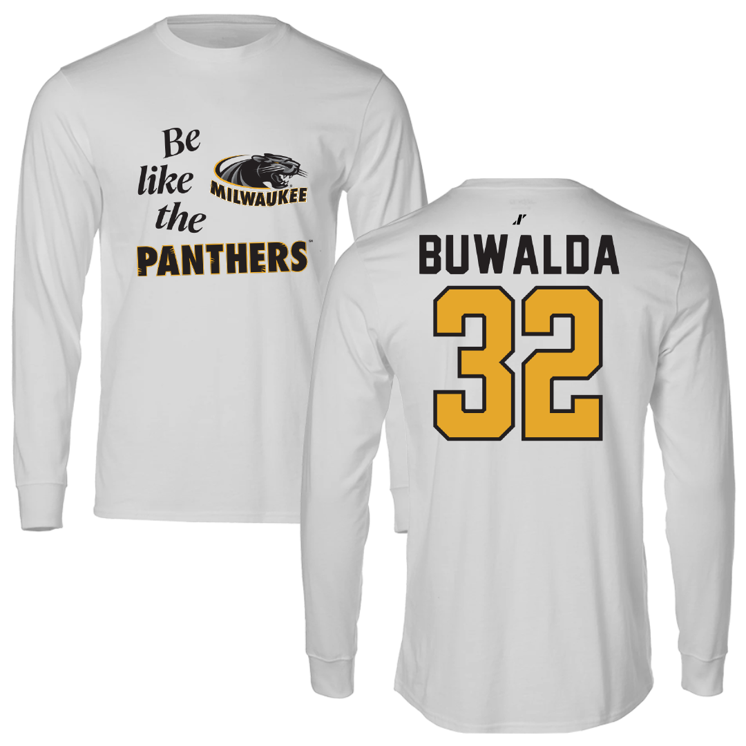 University of Wisconsin-Milwaukee Basketball Light Gray Be Like Us Performance Long Sleeve - #32 Jorey Buwalda