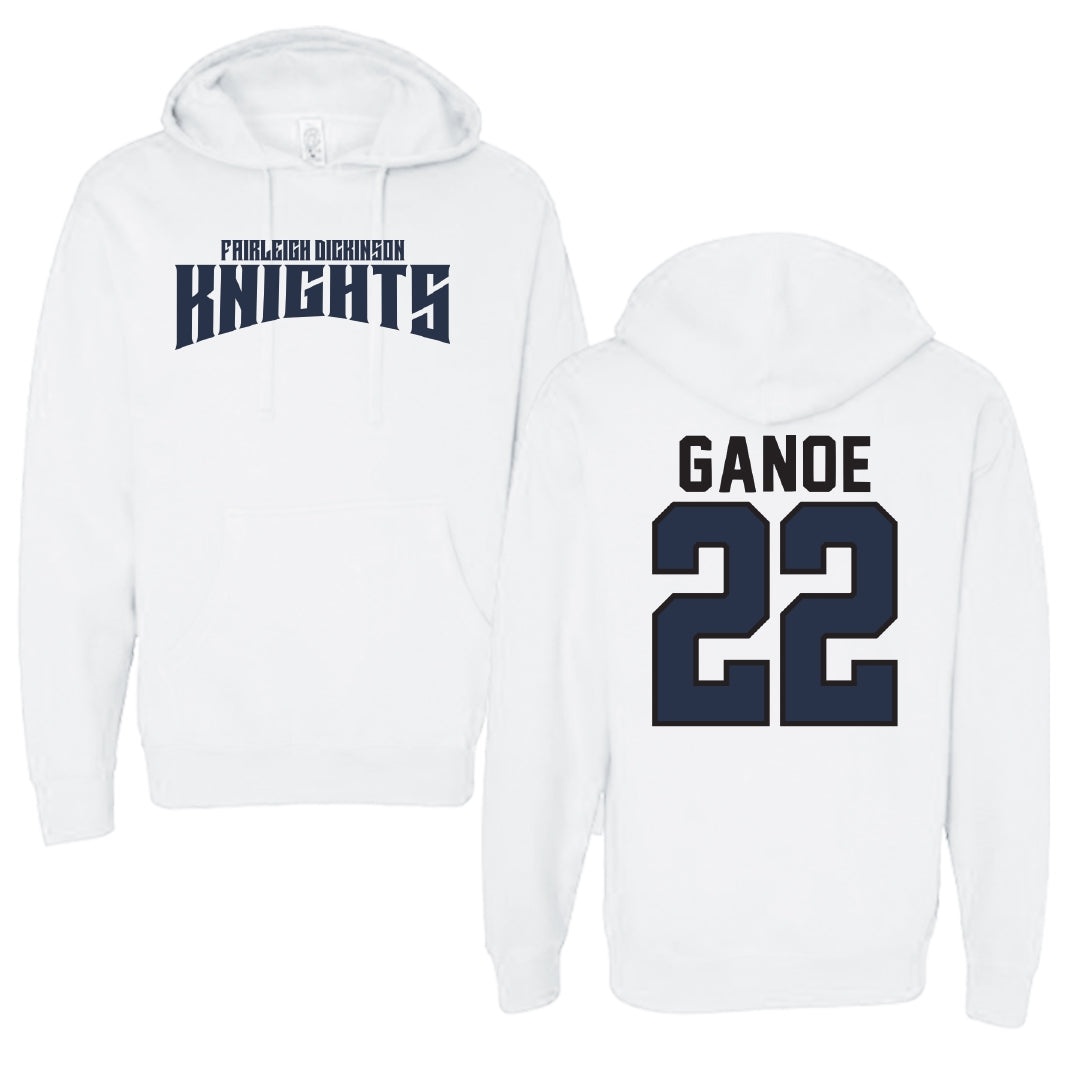 Fairleigh Dickinson University-Metropolitan Campus Volleyball White Classic Hoodie - #22 Kyndal Ganoe