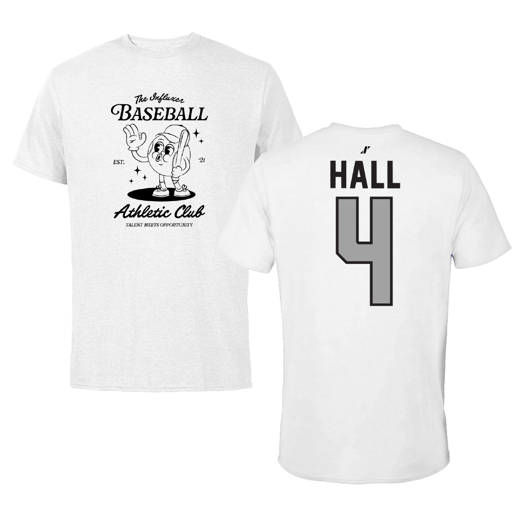 Baseball White Influxer Athletic Club Tee - #4 Jude Hall