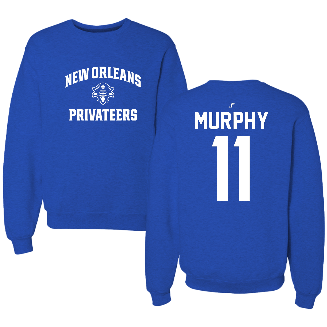 University of New Orleans Basketball Blue General Crewneck - #11 Preston Murphy
