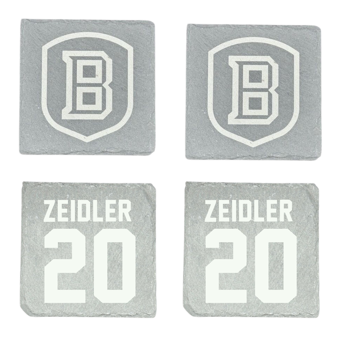Bradley University Baseball Stone Coaster (4 Pack)  - #20 Theo Zeidler