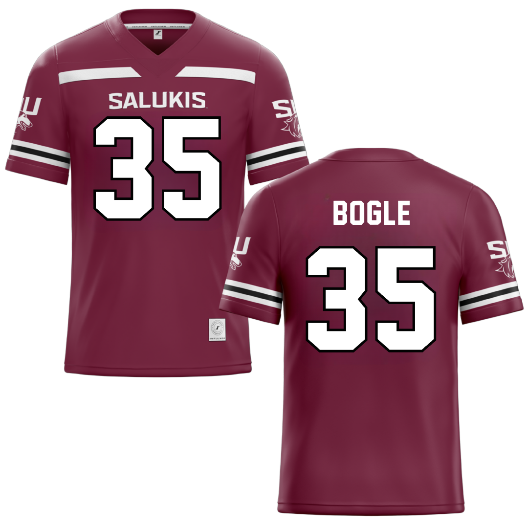 Southern Illinois University at Carbondale Maroon Football Jersey - #35 Ben Bogle