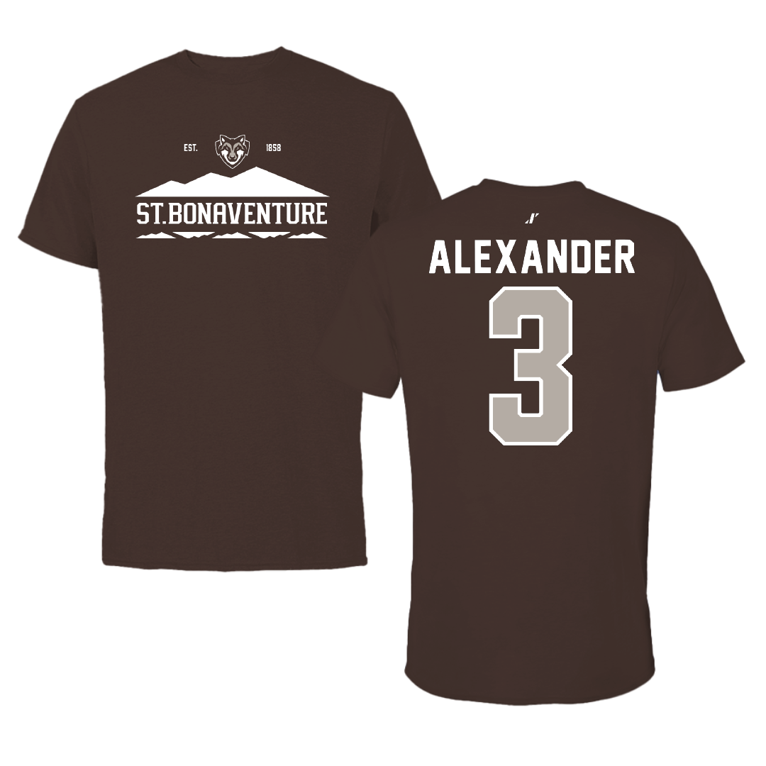St. Bonaventure University Soccer Brown General Tee - #3 Chanel Alexander