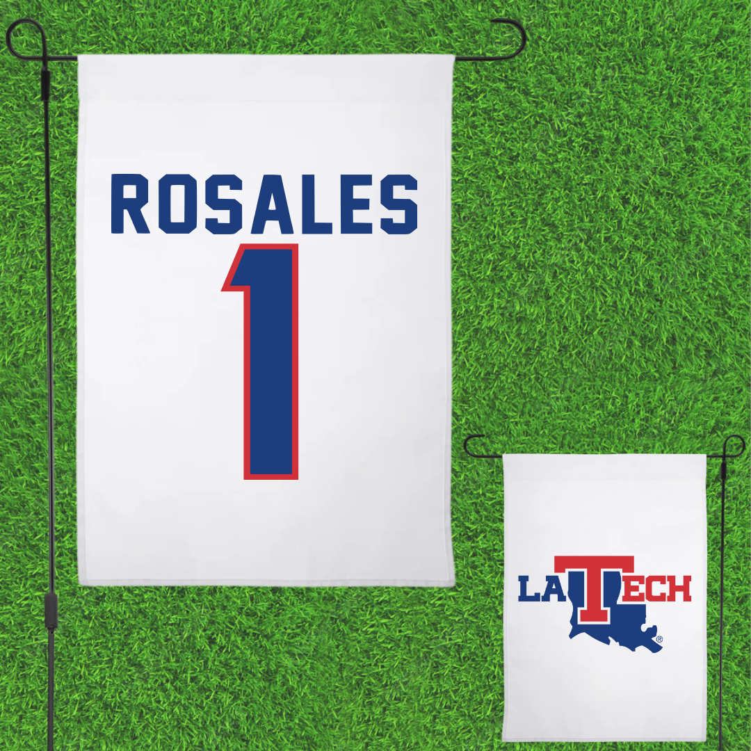 Louisiana Tech University Bowling White Garden Flag - #1 Patricia Rosales