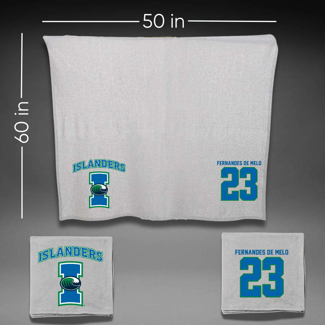 Texas A&M University-Corpus Christi Beach Volleyball Gray Blanket - #23 Maria Fernandes De Melo