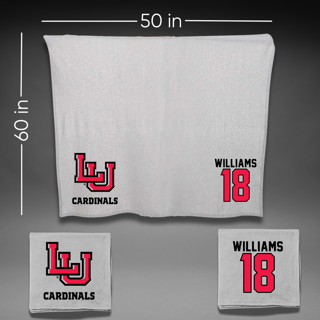 Lamar University Baseball Gray Blanket - #18 Zach Williams
