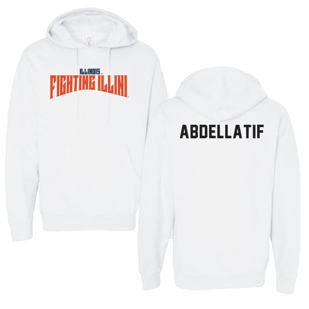 University of Illinois TF and XC White Classic Hoodie - Noor Abdellatif