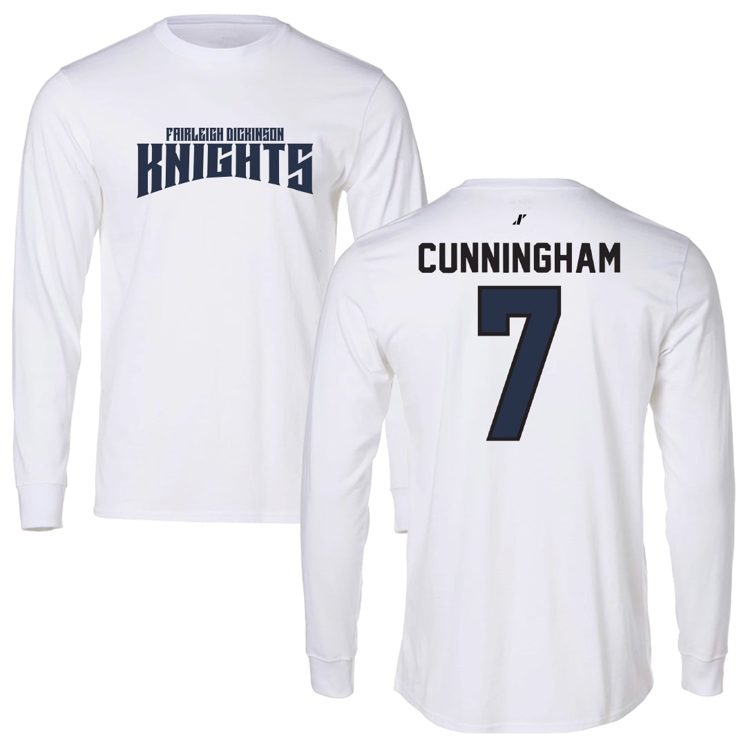 Fairleigh Dickinson University-Metropolitan Campus Softball White Classic Long Sleeve - #7 Riley Cunningham