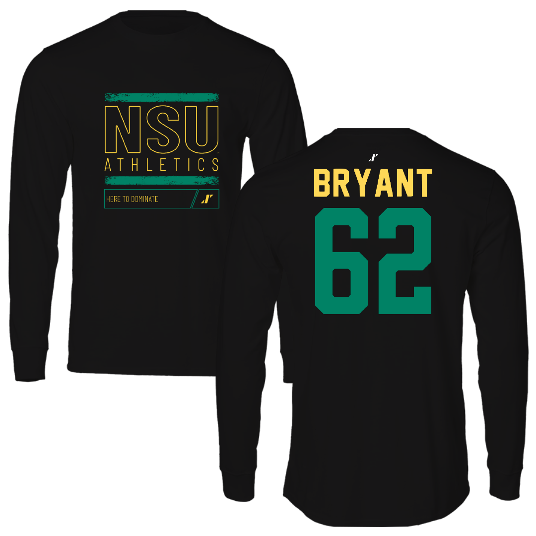 Norfolk State University Football Black Dominate Long Sleeve - #62 Jaden Bryant