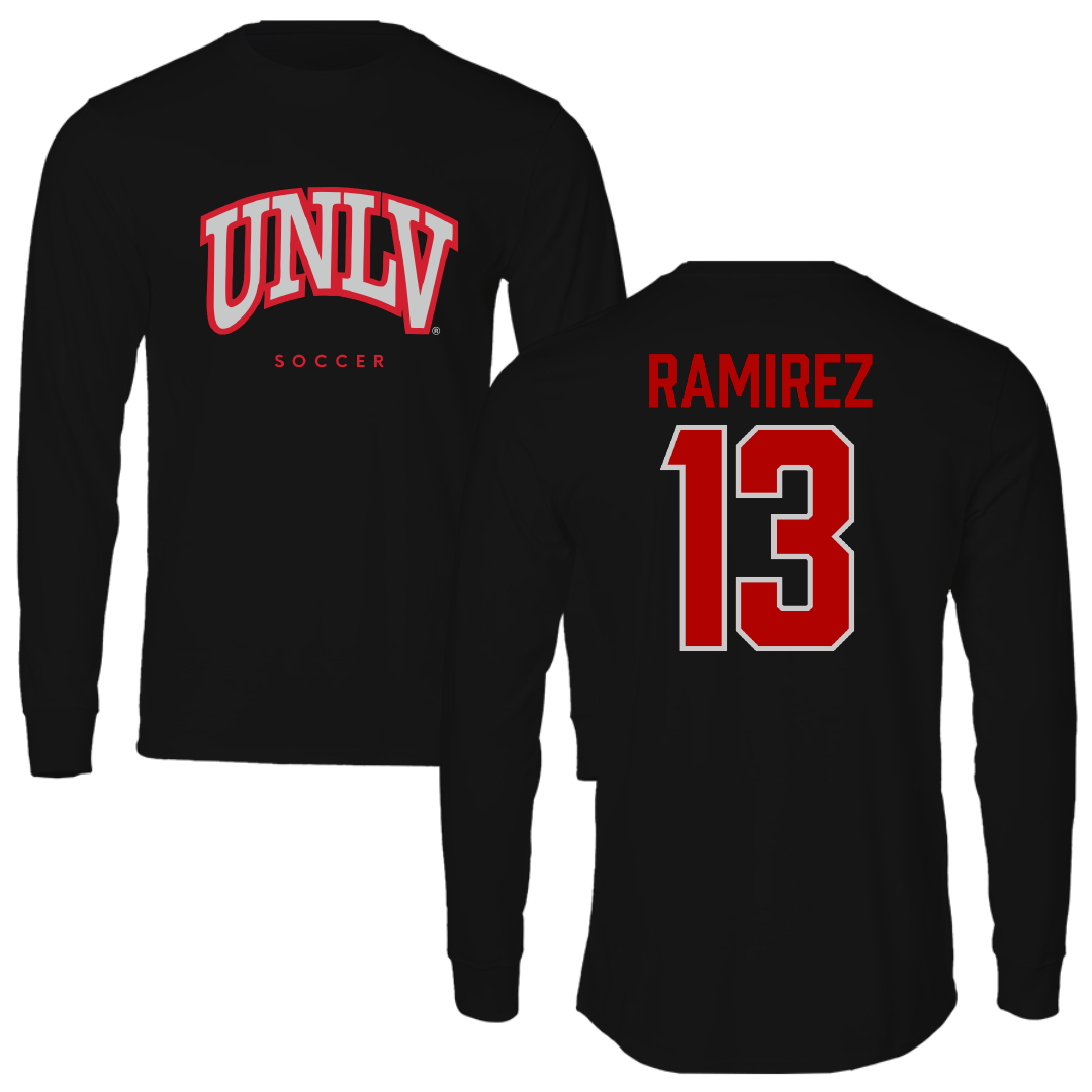 University of Nevada-Las Vegas Soccer Black Performance Long Sleeve - #13 Mallie Ramirez